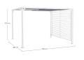 Biała pergola ogrodowa Noah 3x3,6