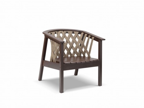 Fotel ogrodowy Catalina ciemny drewniany