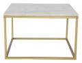 Stolik marmurowy Accent kwadratowy złoty mat duży
