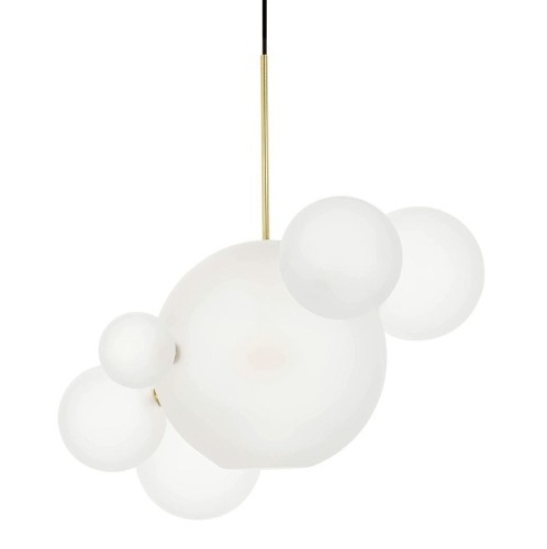 Lampa wisząca Capri 6 mleczne kule 