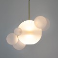 Lampa wisząca Capri 6 mleczne kule 