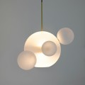 Lampa wisząca Capri 4 mleczne kule