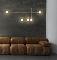 Lampa wisząca Riva 5 złota Moosee