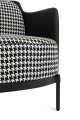 Fotel Venice czarny pepitka czarna podstawa