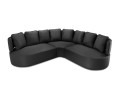 Ogrodowa sofa narożna Barts ciemna