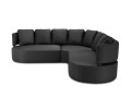 Ogrodowa sofa narożna Barts ciemna