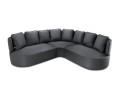 Ogrodowa sofa narożna Barts ciemno szara