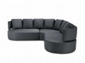 Ogrodowa sofa narożna Barts ciemno szara