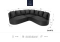 Ogrodowa sofa narożna Barts ciemno szara