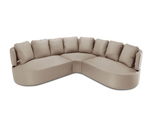 Ogrodowa sofa narożna Barts beżowa