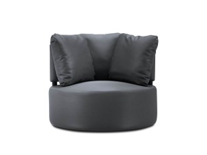 Fotel ogrodowy Barts ciemno szary