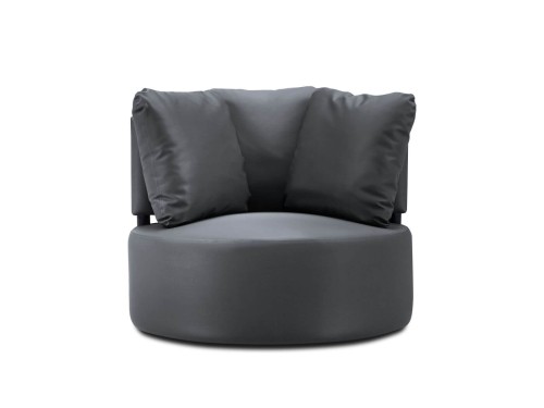 Fotel ogrodowy Barts ciemno szary