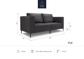 Sofa ogrodowa 2-osobowa Fiji ciemna