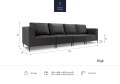 Sofa ogrodowa 4-osobowa Fiji ciemna