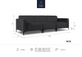 3-osobowa sofa ogrodowa Kos szara