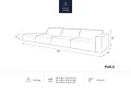 Duża sofa ogrodowa Maui szara