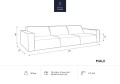 4-osobowa sofa ogrodowa Maui szara