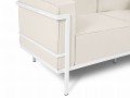 2-osobowa sofa ogrodowa Cannes beż z białą ramą