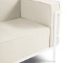 2-osobowa sofa ogrodowa Cannes beż z białą ramą