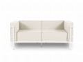 2-osobowa sofa ogrodowa Cannes beż z białą ramą