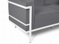 2-osobowa sofa ogrodowa Cannes szara z białą ramą