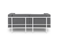2-osobowa sofa ogrodowa Cannes szara z białą ramą