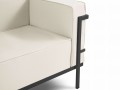2-osobowa sofa ogrodowa Cannes beż z czarną ramą