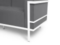 3-osobowa sofa ogrodowa Cannes szara z białą ramą