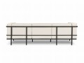 3-osobowa sofa ogrodowa Cannes beż z czarną ramą