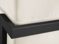 Pufa ogrodowa Cannes beż z czarną ramą