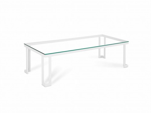 Biały stolik ogrodowy Cannes 60x150