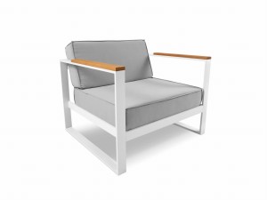 Jasno szary fotel ogrodowy Tahiti