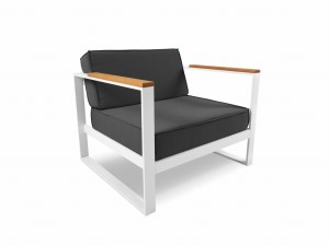 Ciemno szary fotel ogrodowy Tahiti