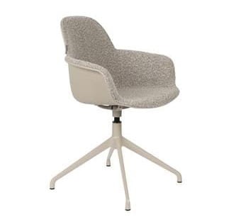 Nowoczesne krzesło obrotowe z podłokietnikami Albert Kuip taupe boucle