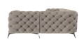 Pikowany narożnik Chesterfield Chloe 2x1 Zimny Beż