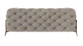 Pikowana sofa 2-osobowa Chesterfield Chloe Bis zimny beż