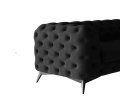 Pikowany narożnik Chesterfield Chloe czarny 3x1