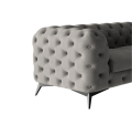 Pikowany narożnik Chesterfield Chloe szary 3x1