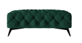 Duża pikowana pufa Chesterfield Chloe butelkowa zieleń