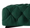 Duża pikowana pufa Chesterfield Chloe butelkowa zieleń
