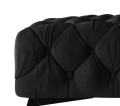 Duża pikowana pufa Chesterfield Chloe czarna