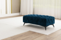 Duża pikowana pufa Chesterfield Chloe granatowa