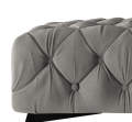 Duża pikowana pufa Chesterfield Chloe szara