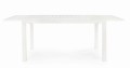Biały rozkładany stół ogrodowy Hilde 140-210x77
