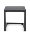 Antracytowy stolik boczny aluminium Hilde