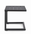 Antracytowy stolik boczny aluminium Hilde