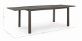 Brązowy rozkładany stół ogrodowy Hilde 160-240x90