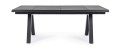 Antracytowy rozkładany ogrodowy stół jadalniany Krion