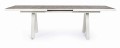 Szary rozkładany ogrodowy stół jadalniany Krion 205-265x103