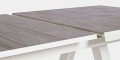 Szary rozkładany ogrodowy stół jadalniany Krion 205-265x103